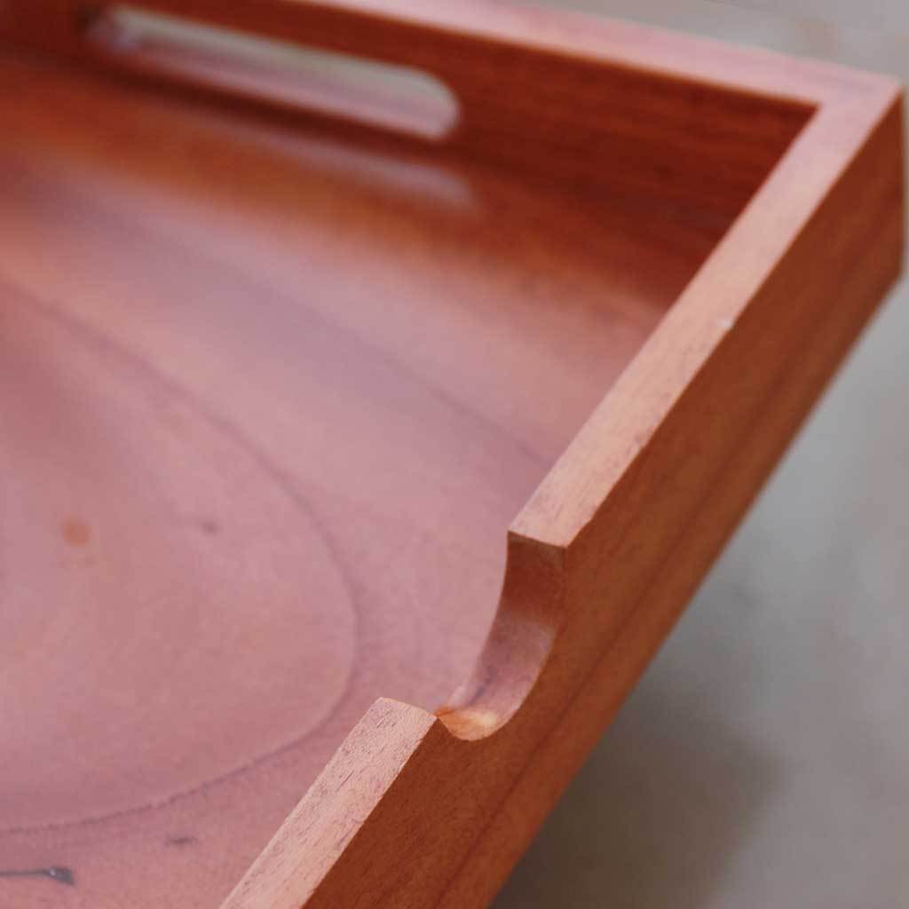 Wooden Rectangular Tray With Handles - Image 4