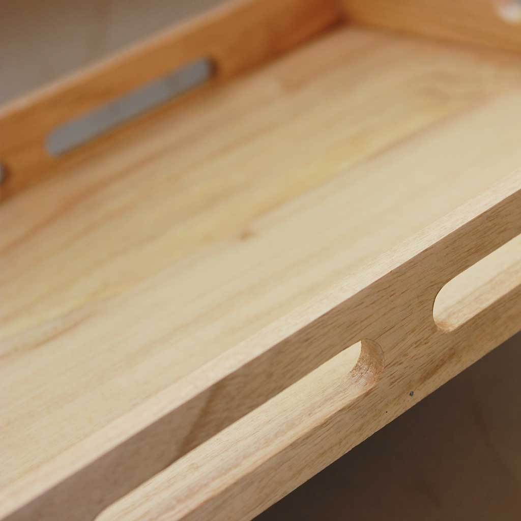 Wooden Rectangular Tray With Handles - Image 5