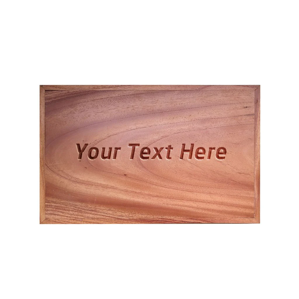 Wooden Rectangular Tray With Handles - Image 7