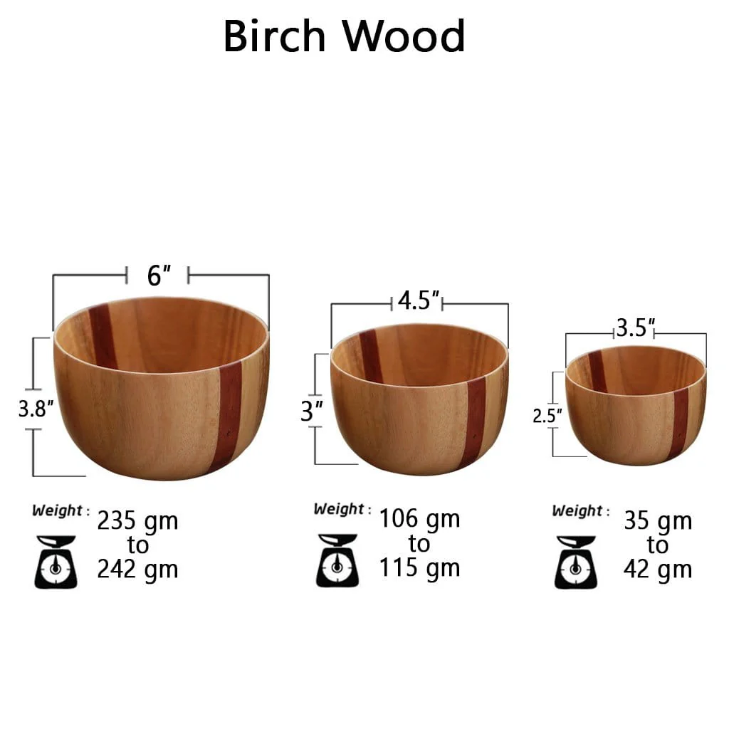 Wooden Serving Bowl - Set of 1 | Anniversary Gift - Image 4