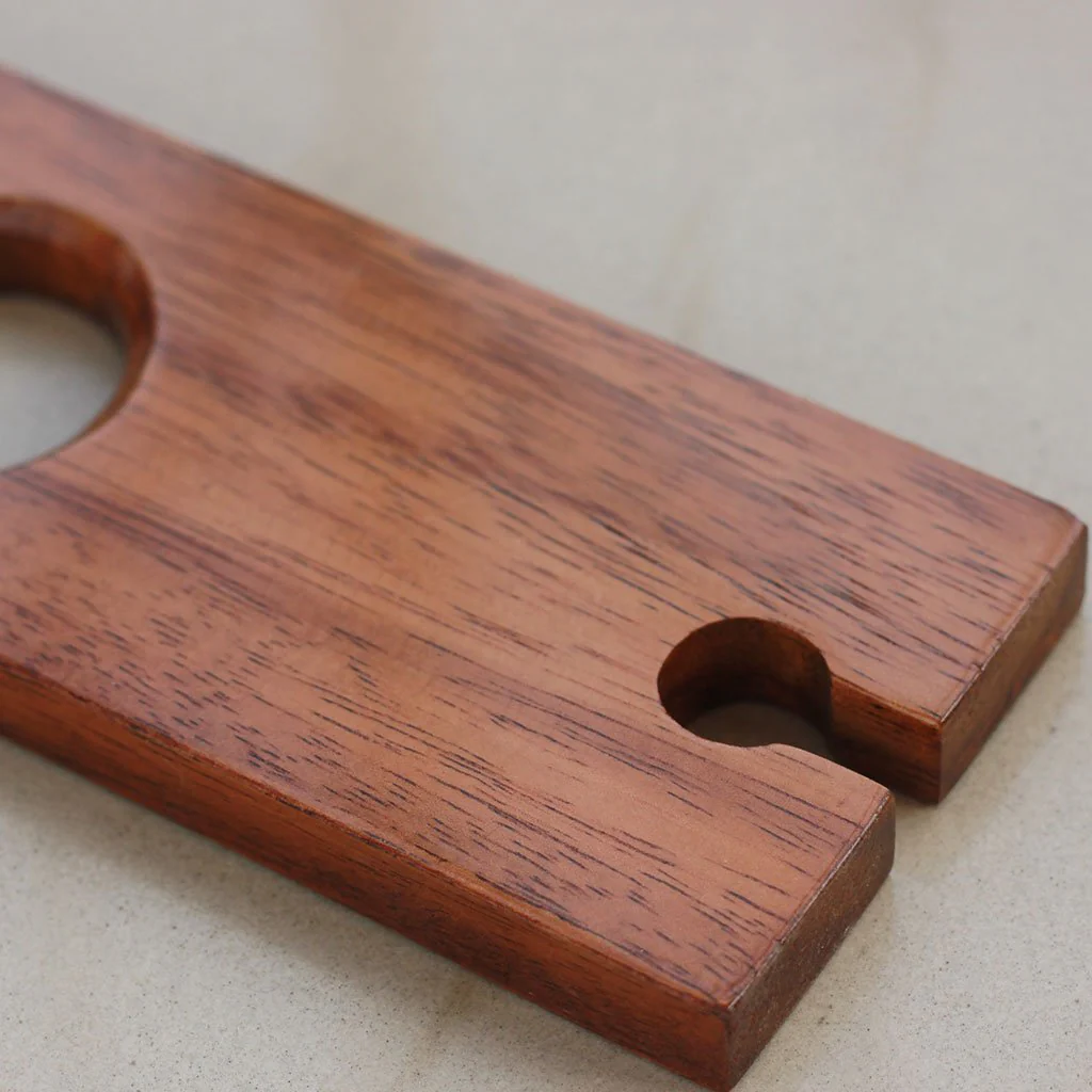 Wooden Wine Bottle & Glass Holder - Image 3