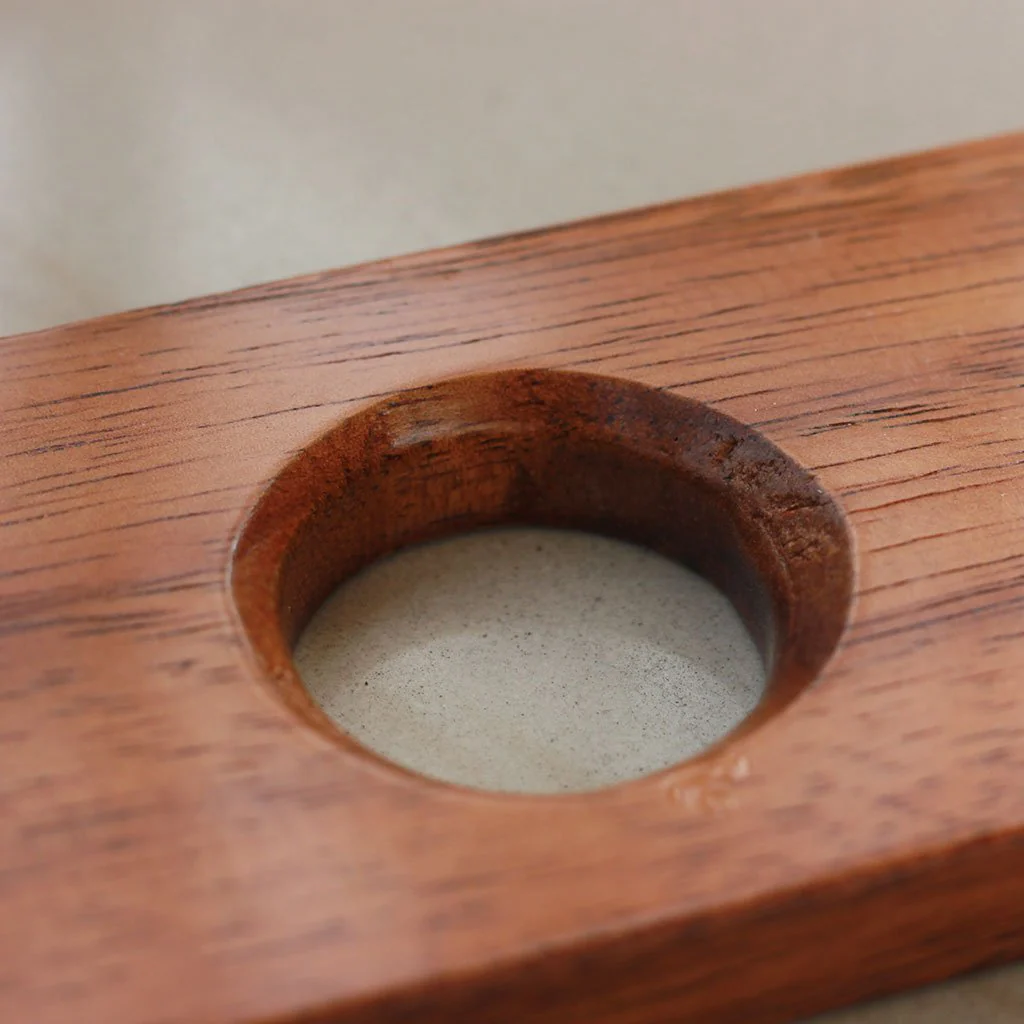 Wooden Wine Bottle & Glass Holder - Image 4