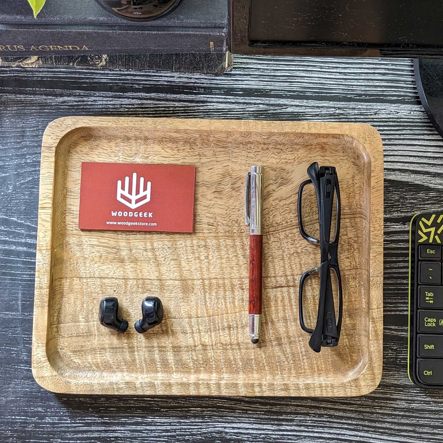 Woodgeek Large Desk Tray | Wooden Desk Tray - Image 4