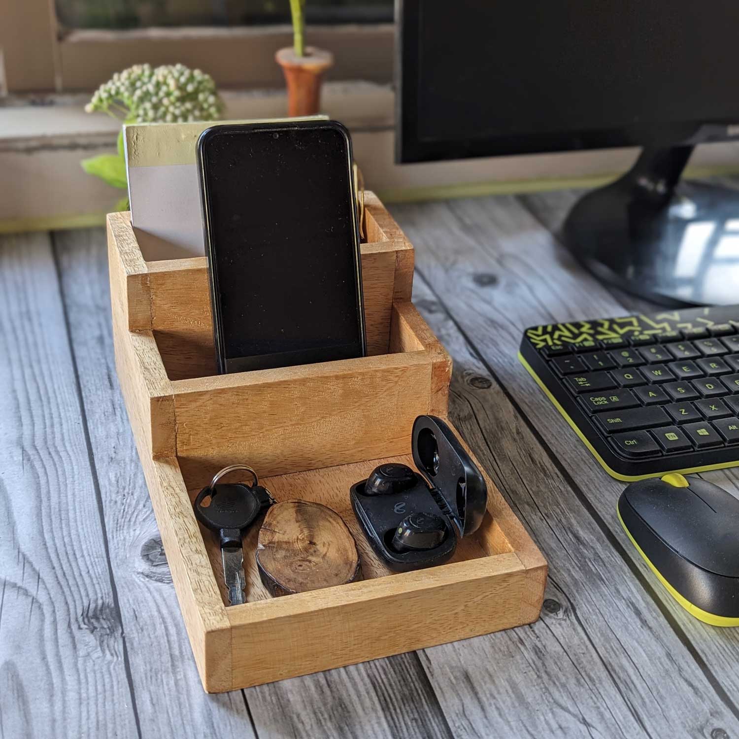 Woodgeek Stepped Wooden Desk Organizer - Image 2