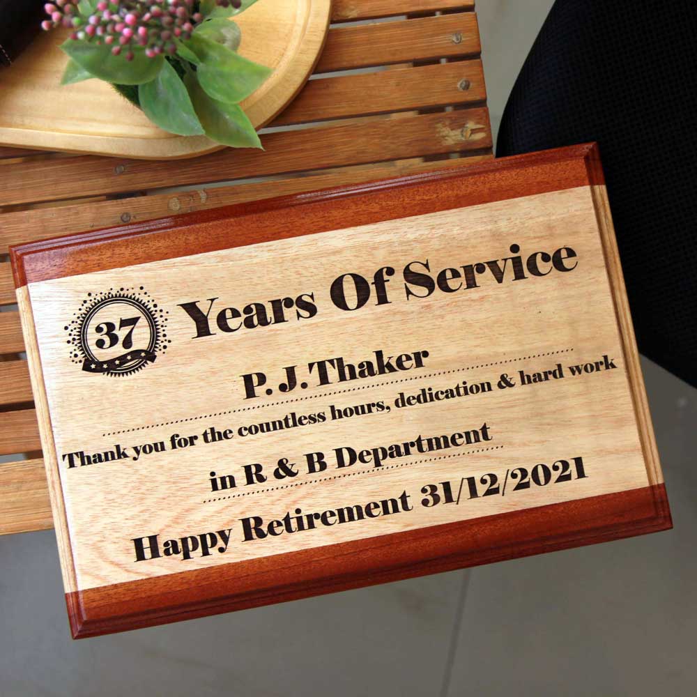 Work Anniversary Wooden Award Plaque - Image 5