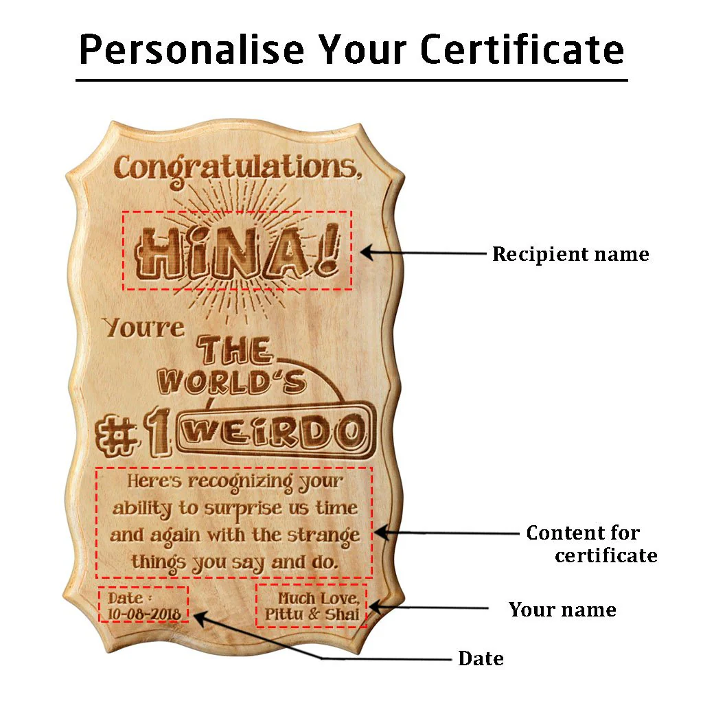 World's #1 Weirdo Humorous Certificate of Appreciation - Image 3