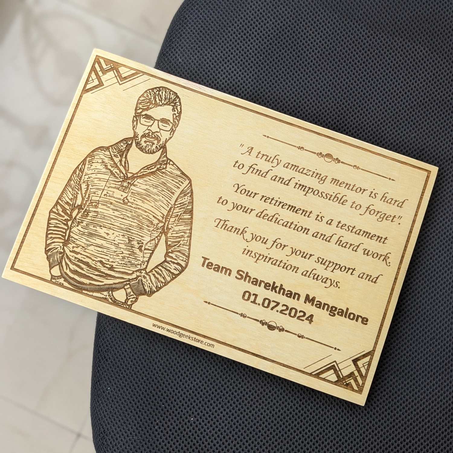 Boss, Mentor & Leader Engraved Wooden Plaque | Appreciation Gift for Your Boss - Image 6