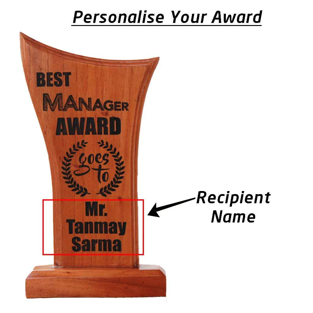 Best Manager Wooden Award Standee - Image 4