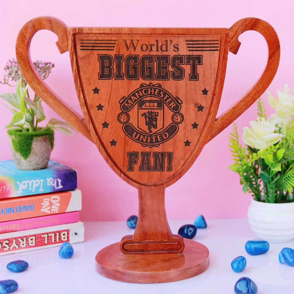 World's Biggest Fan Wooden Trophy & Award