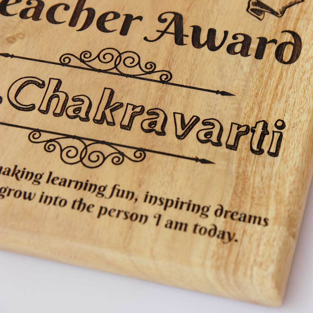 World's Greatest Teacher Wooden Award Plaque - Image 4