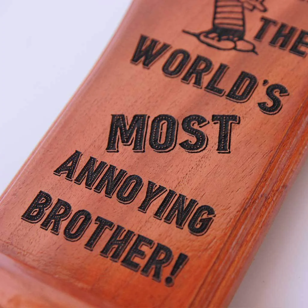 World's Most Annoying Brother Wooden Trophy & Award - Image 3