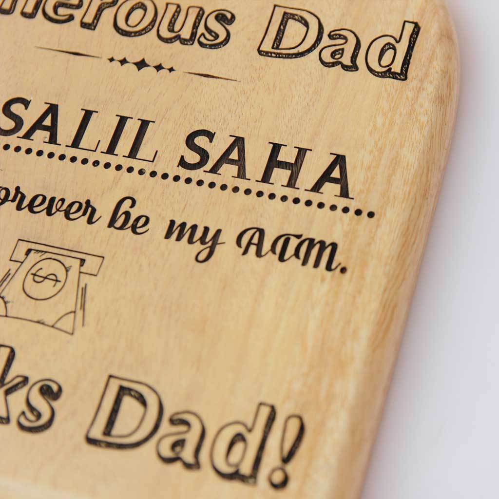 World's Most Generous Dad Wooden Award Plaque - Image 3