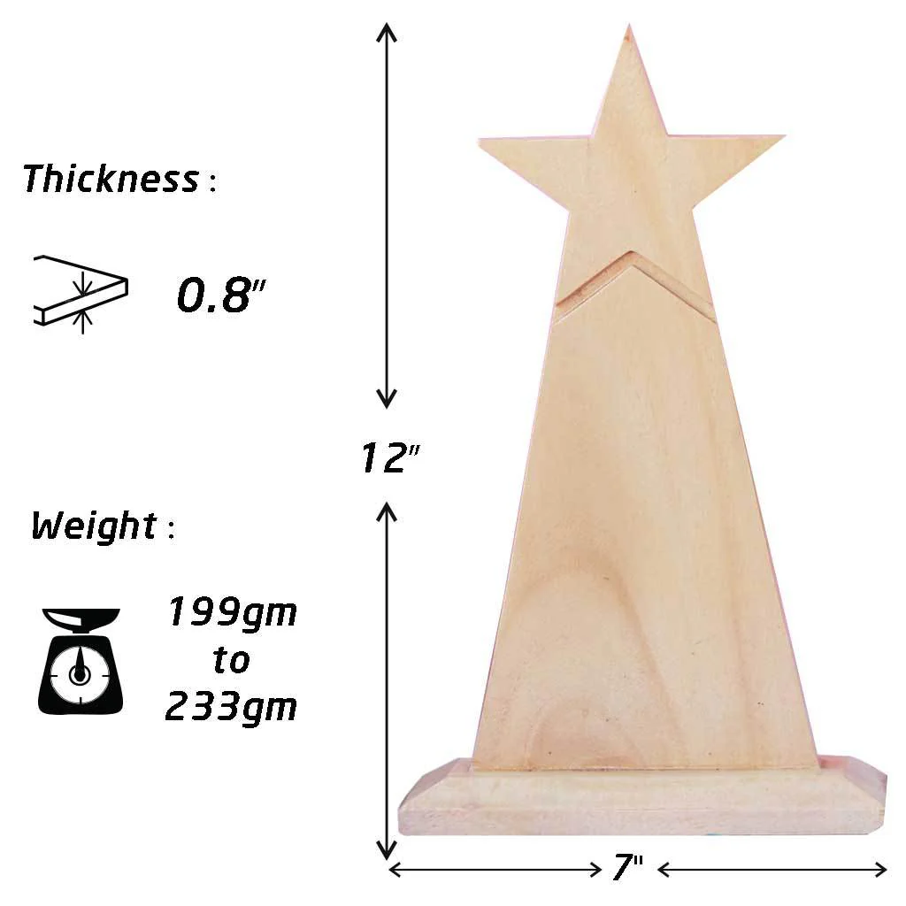 World's Most Overprotective Dad Wooden Star Trophy - Image 7