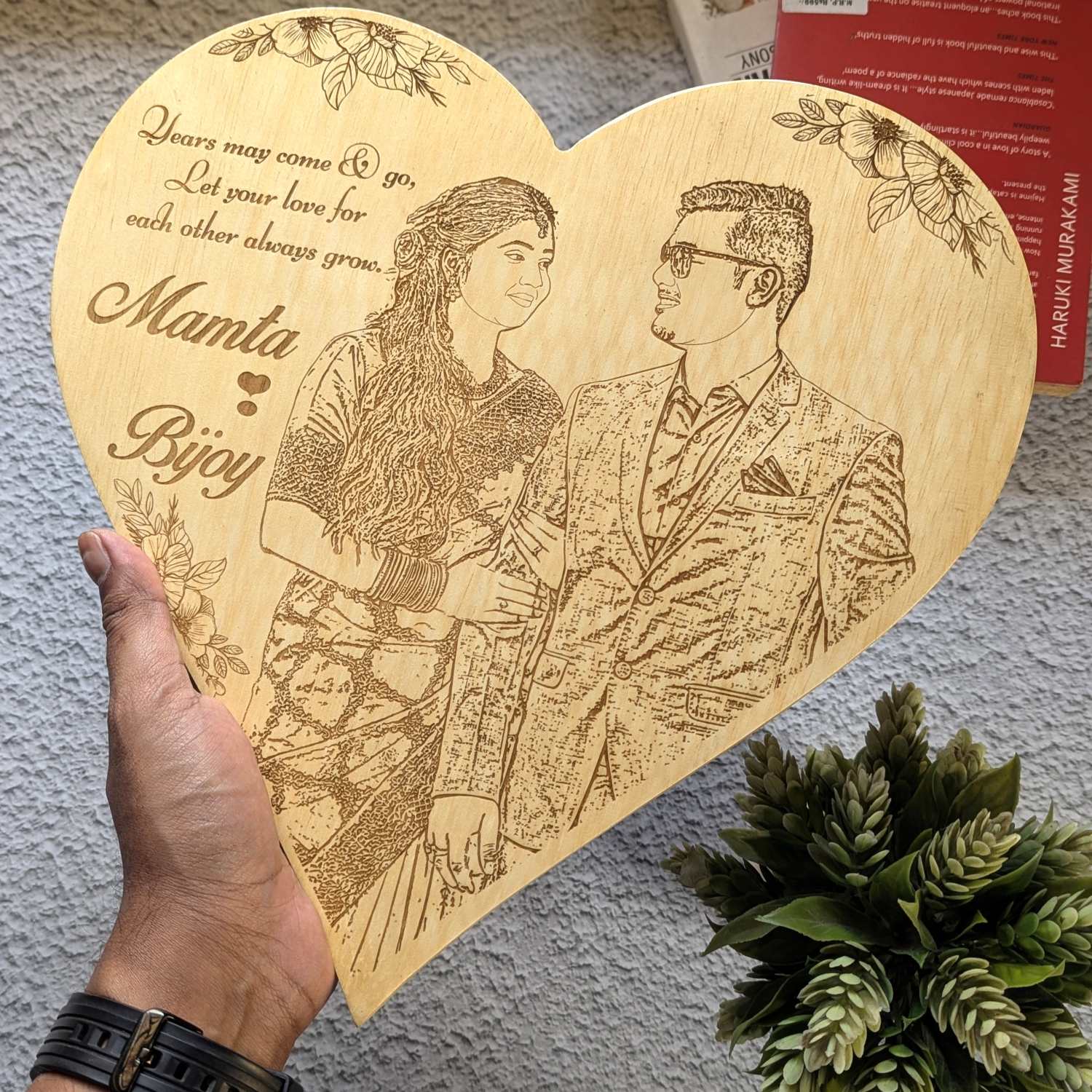 Forever & Always Custom Engraved Wooden Frame - Image 4