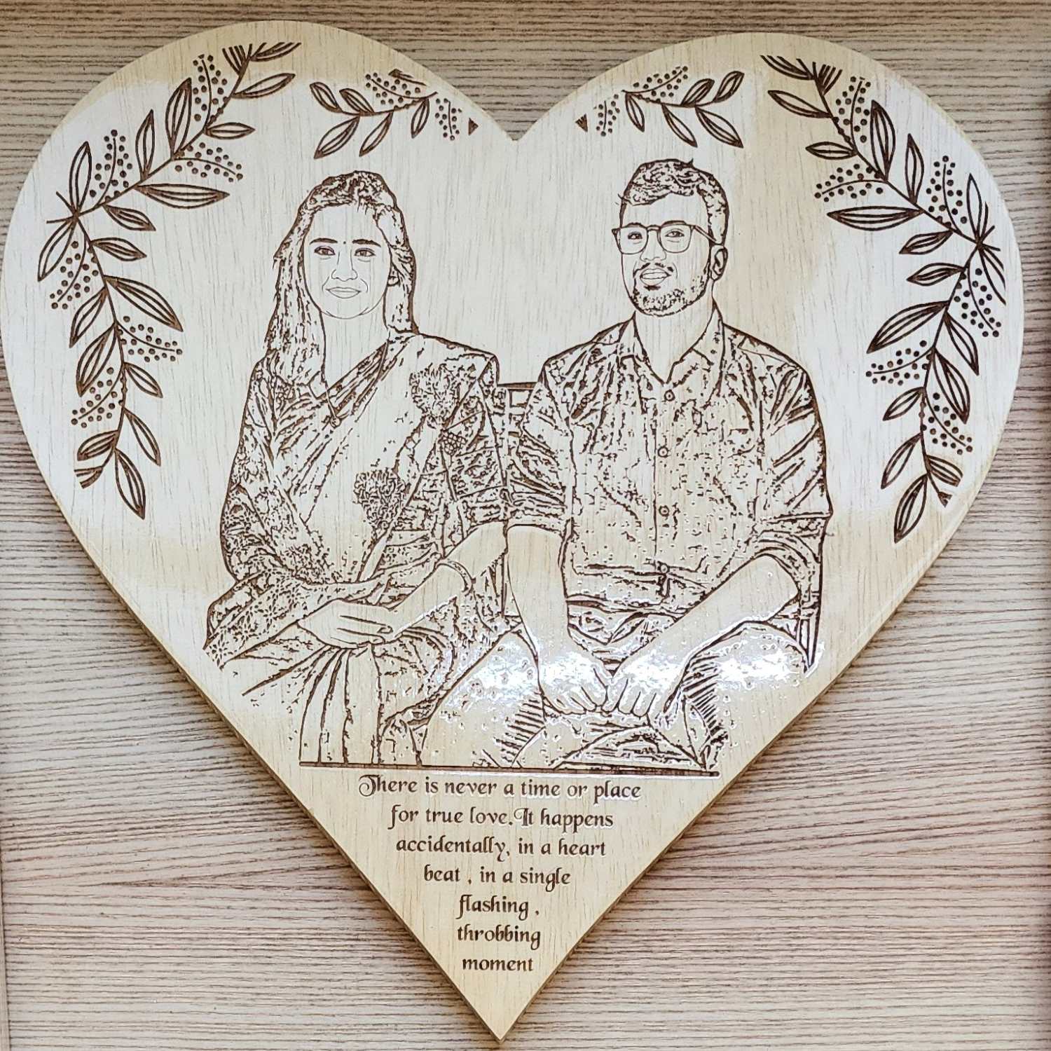 Forever & Always Custom Engraved Wooden Frame - Image 5