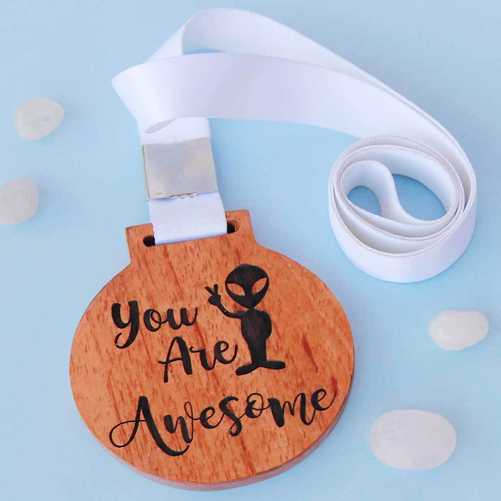 You Are Awesome Wooden Medal