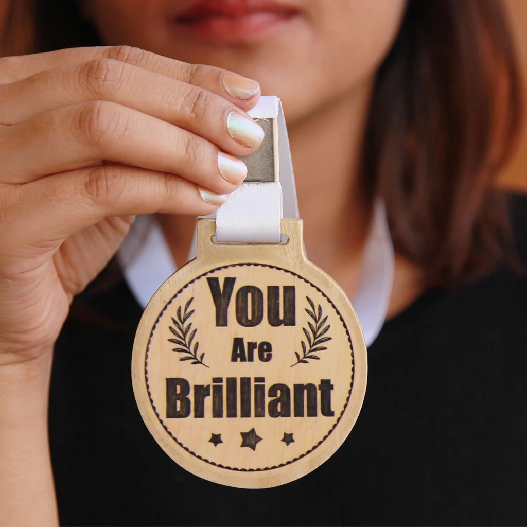You Are Brilliant Wooden Medal - Image 2