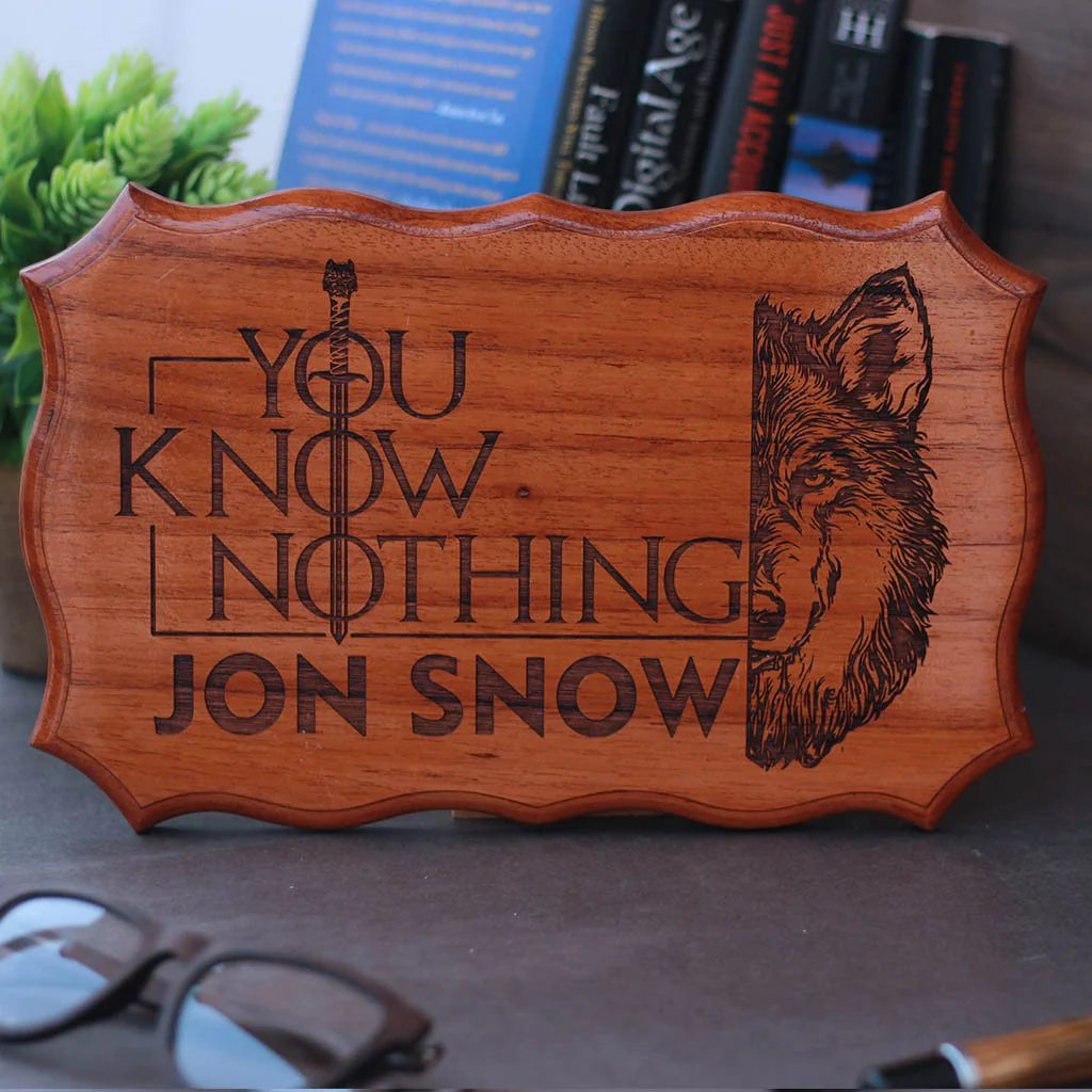 Personalized You Know Nothing, Jon Snow Engraved Wood Sign - Image 2