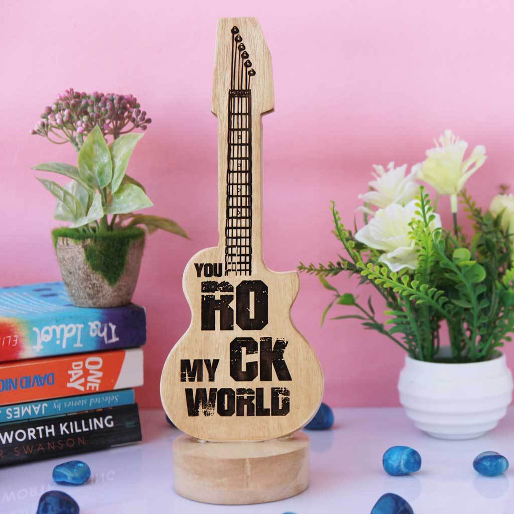 You Rock My World Wooden Guitar Award