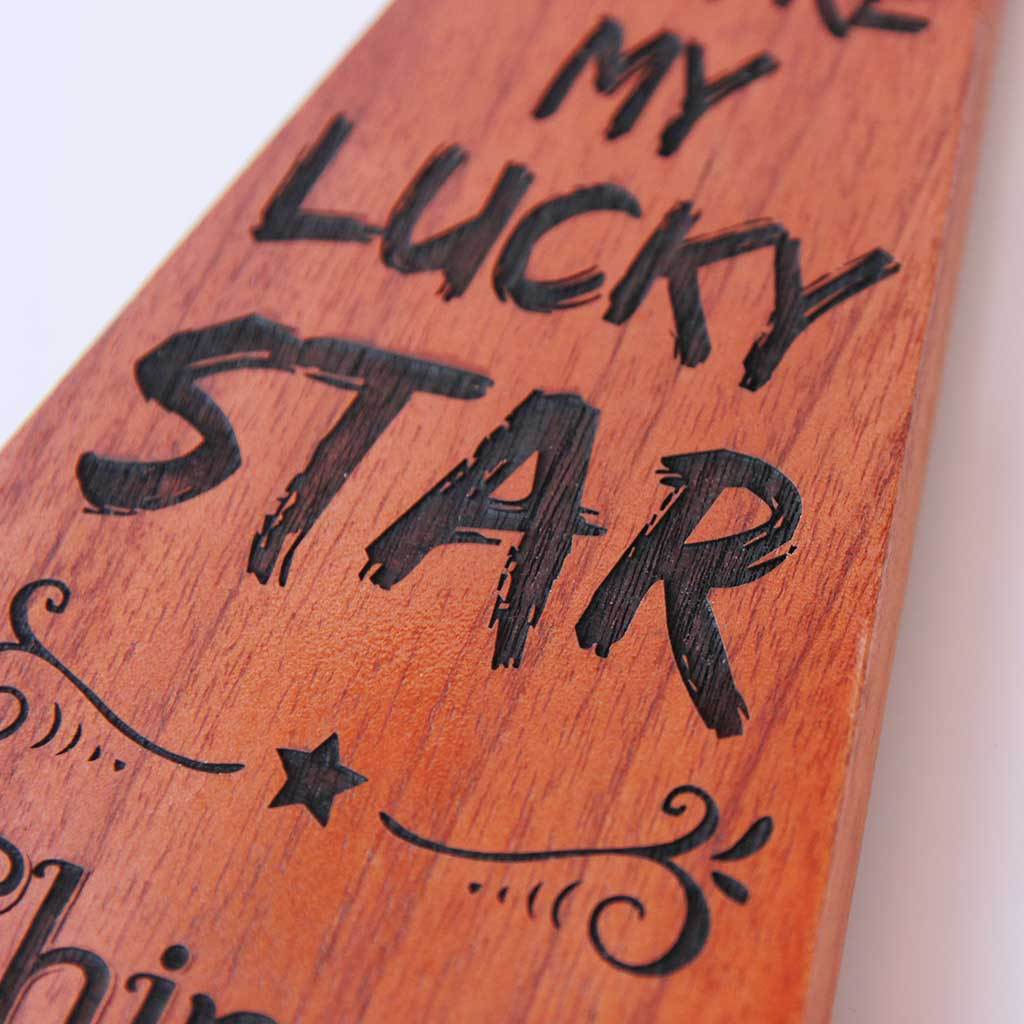 You're My Lucky Star Wooden Trophy & Award - Image 2